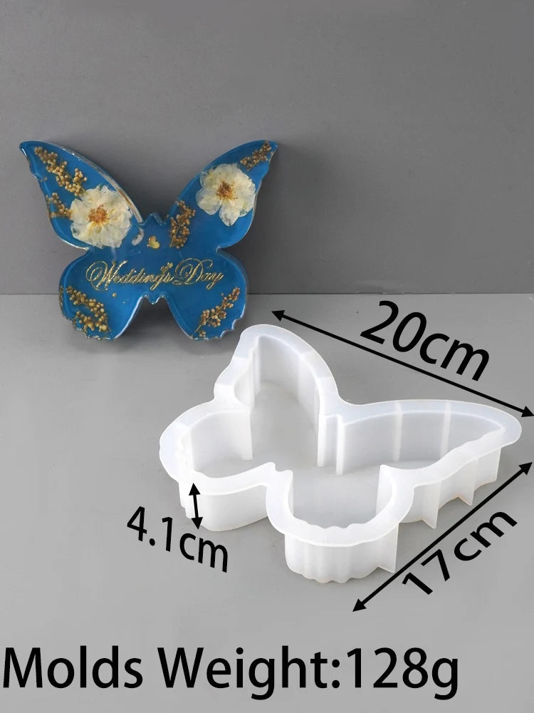 3D Large Butterfly Silicone Mold DIY Handmade Beauty Flower Ornament Crystal Epoxy Resin Plaster Mould Home Tabletop Craft Decor