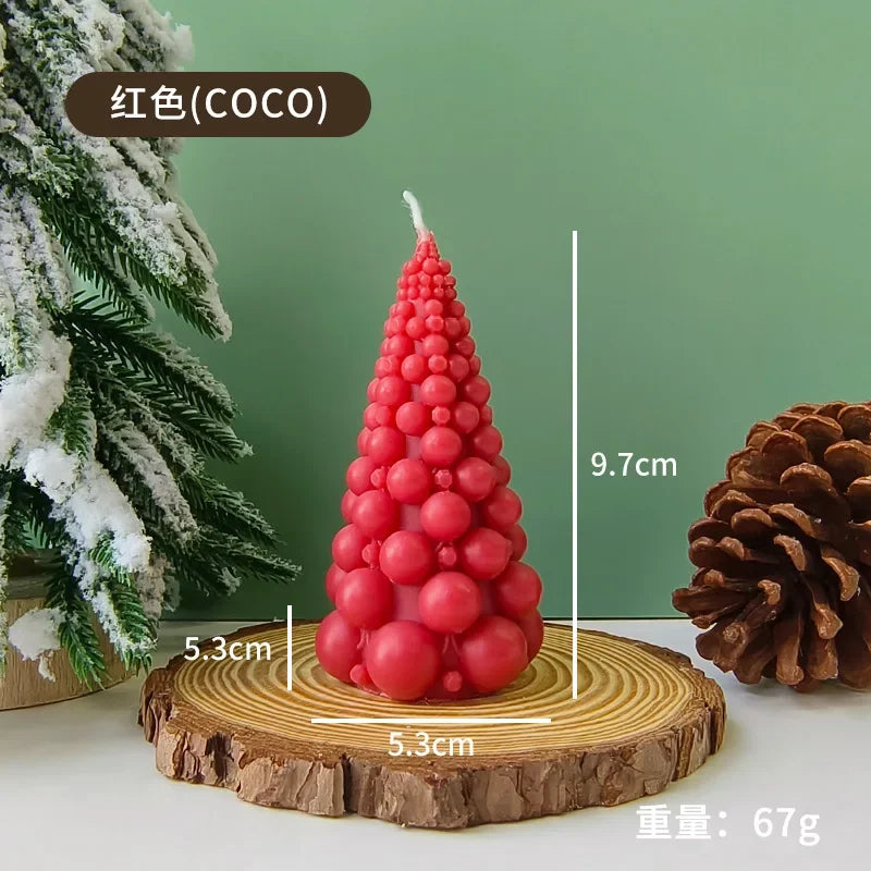 Bubble Ball Christmas Tree Aromatherapy Candle Ins Shooting Props Display Christmas Candle Holiday Decoration